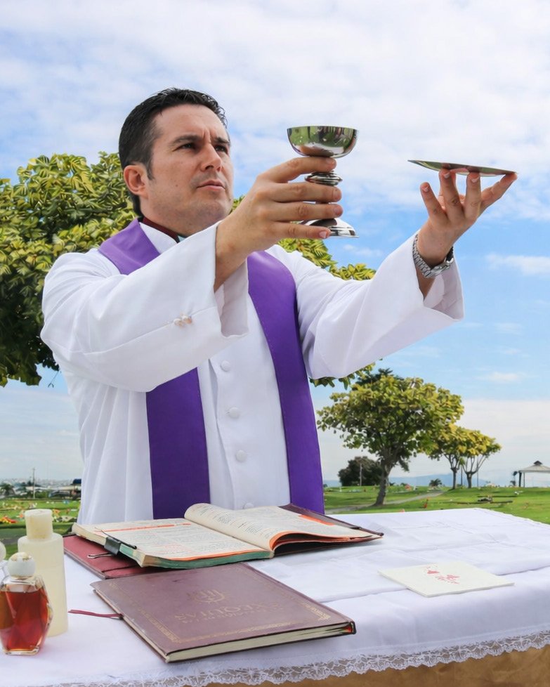 Homenaje religioso en lote